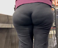 a woman with a big butt in a store