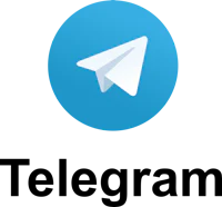 the telegram logo on a black background