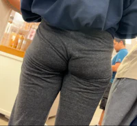 the back of a woman's pants in a store